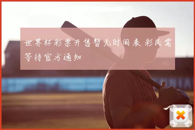 世界杯彩票开售暂无时间表 彩民需等待官方通知